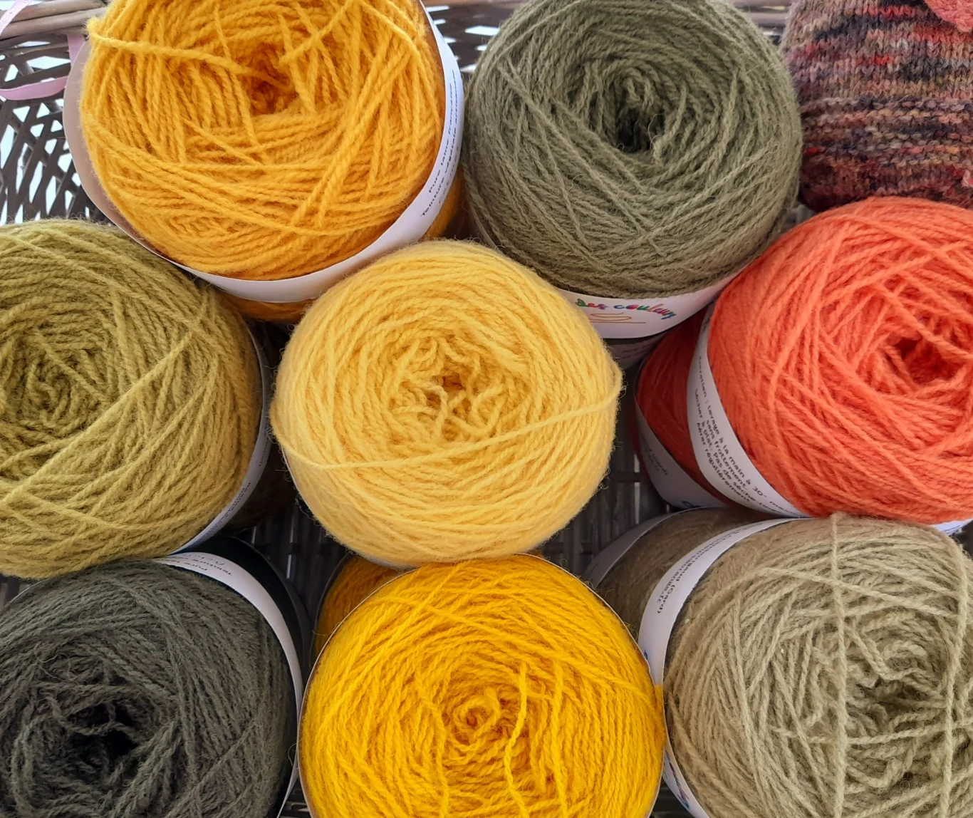 Couleurs assorties pelotes